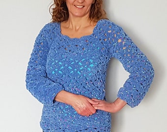 Crochet jumper pattern, Women crochet sweater pattern, Lacy crochet patterns, Crochet pattern top, Crochet pattern clothes, Women crochet,
