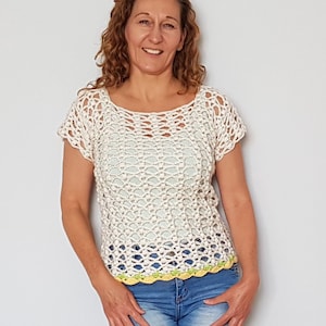 Lacy crochet top pattern, Crochet sleeves pattern, Crochet shrug pattern, Women crochet pattern, Crochet summer top pattern, Sleeveless top