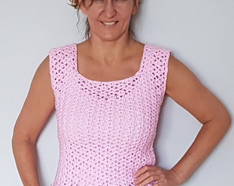 Crochet top pattern, Women crochet pattern, Crochet summer top pattern, Lacy crochet top pattern, Crochet short sleeve pattern, Crop top pat