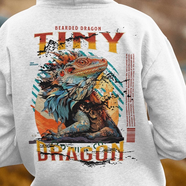 Bearded Dragon Hoodie, Tiny Dinosaur With Dandelion pullover, Reptile Shirt, Pet Mom Dad sweater, Lizard Shirt, Animal Unisex Hoodie