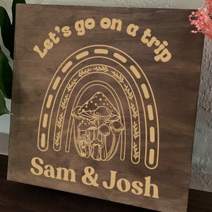 Personalized Couples Gift, mushroom, mushroom gifts, gifts for stoners, stash box, anniversary gift, rustic box, valentines day gift, trippy