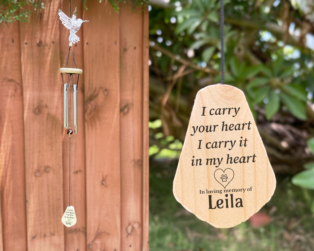 Personalized Wind Chimes , Pet Memorial Gift Chime, Always in Your
