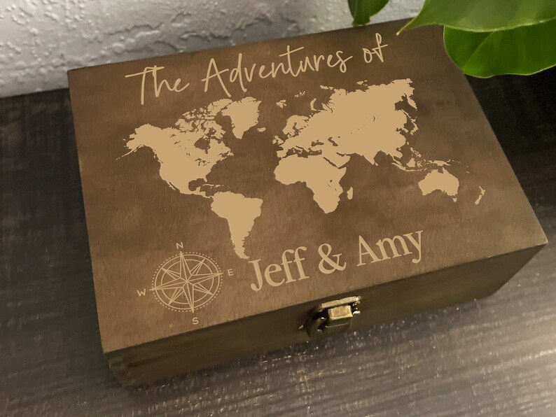 Personalized Box, Memory Box, Engraved Box, Adventures Box, Christmas