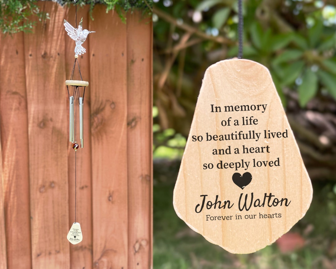 Personalized Wind Chimes , Memorial Tribute, in Loving Memory Of, Wind