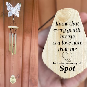 Pet memorial Wind Chime, Dog Memorial Wind Chime, Personalized Sympathy Wind Chime, Bereavement Gift, Pet sympathy gift, Dog memorial gift