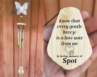 Pet memorial Wind Chime, Dog Memorial Wind Chime, Personalized Sympathy Wind Chime, Bereavement Gift, Pet sympathy gift, Dog memorial gift