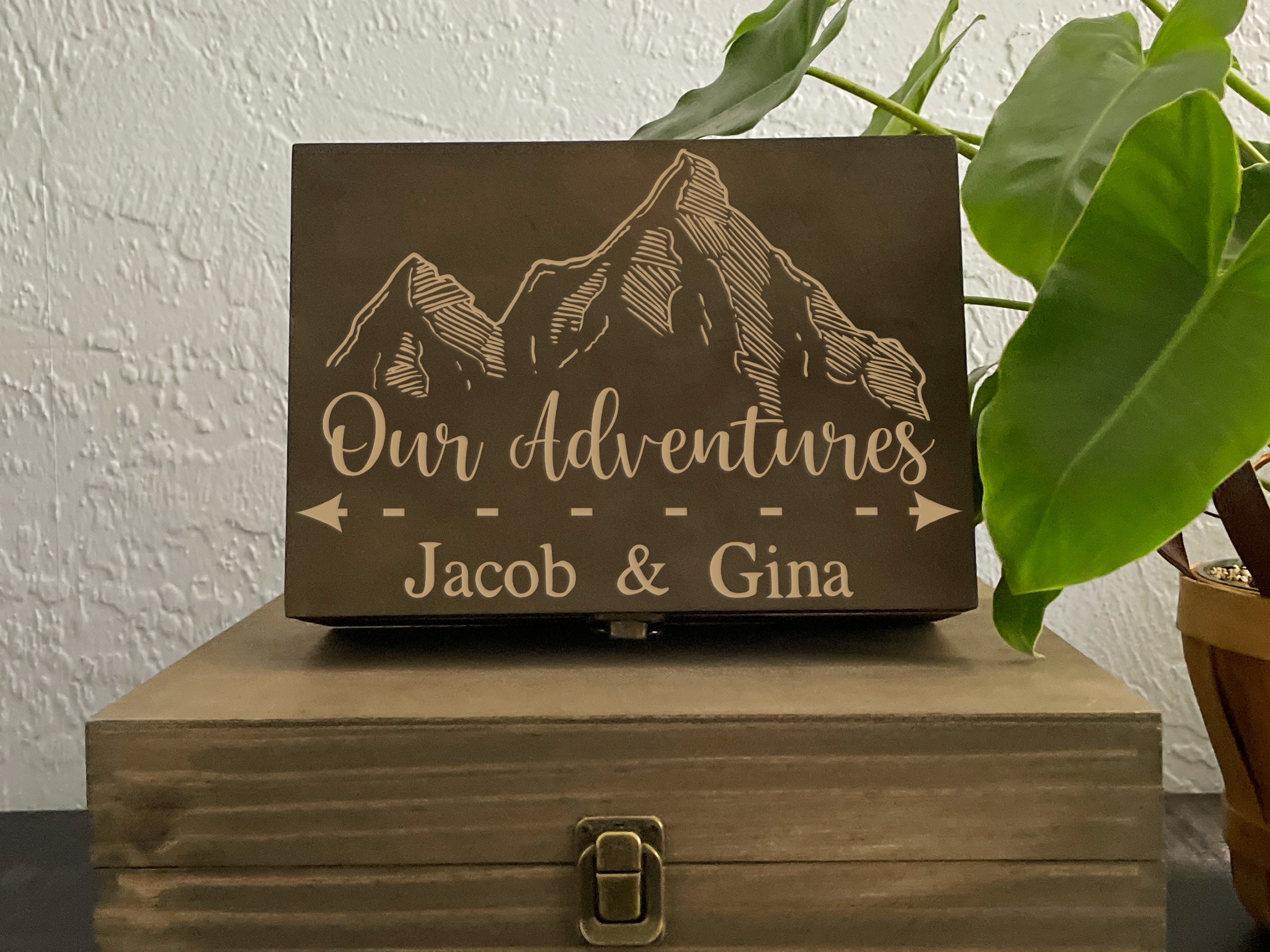 Personalized Box, Memory Box, Engraved Box, Adventures Box, Christmas