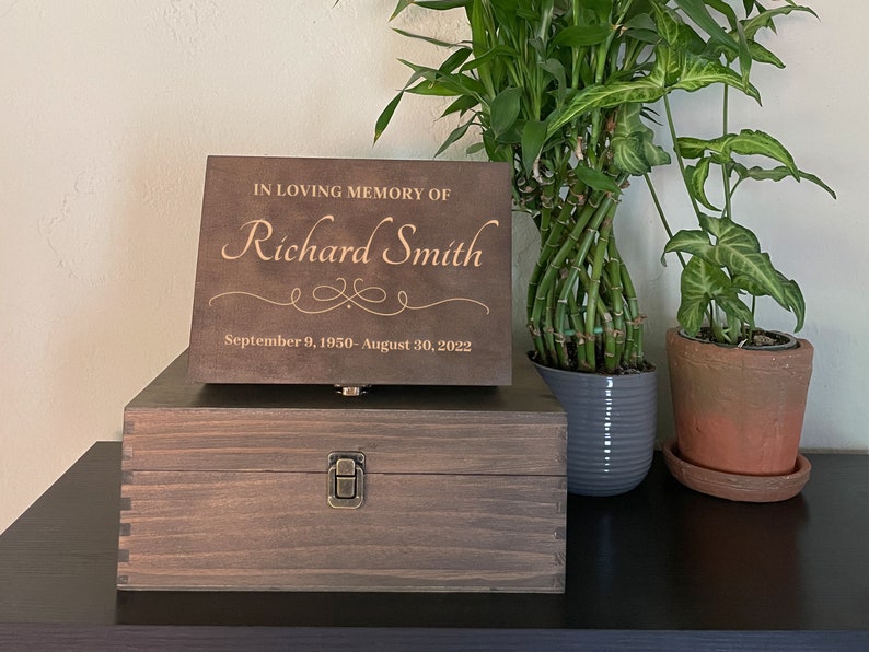 Rustic Memory Box, in Loving Memory, Memorial Gift Box, Bereavement ...