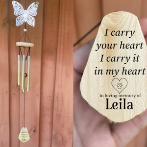 Pet memorial Wind Chime, Dog Memorial Wind Chime, Personalized Sympathy Wind Chime, Bereavement Gift, Pet sympathy gift, Dog memorial gift