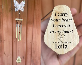 Pet memorial Wind Chime, Dog Memorial Wind Chime, Personalized Sympathy Wind Chime, Bereavement Gift, Pet sympathy gift, Dog memorial gift