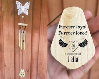 Pet memorial Wind Chime, Dog Memorial Wind Chime, Personalized Sympathy Wind Chime, Bereavement Gift, Pet sympathy gift, Dog memorial gift