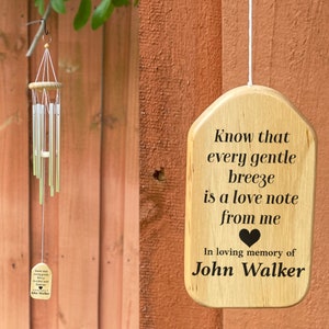 Personalized Wind Chimes , Memorial Tribute, In Loving Memory Of, Wind Chime, In Memory Of, Remembrance Wind Chime, Sympathy gift , breeze
