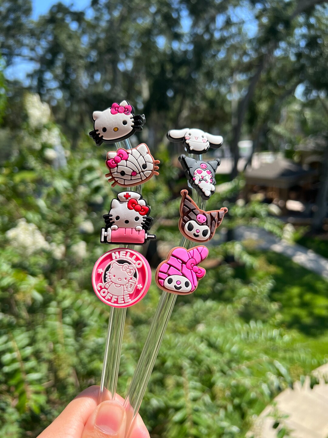 Hello Kitty Straw Charm Topper Hello Kitty Tumbler Etsy