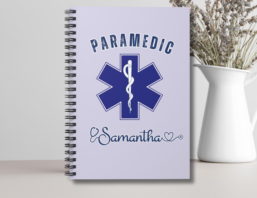 Personalized Paramedic Spiral Notebook, Perfect Gift for Graduating ...