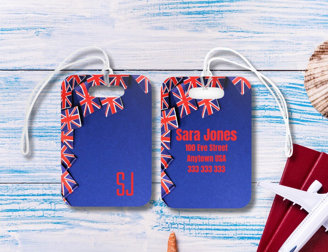 Personalized UK Luggage Tag, Monogram British Suitcases Tag,travel Gift ...