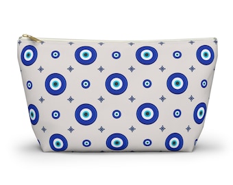 Evil Eye Pouch, Evil Eye Toiletry Bag, Travel Vacation Pouch, Turkish Evil Eye Pouch Gift, Evil Eye Party Favor Pouch, Engagement Bag Gift