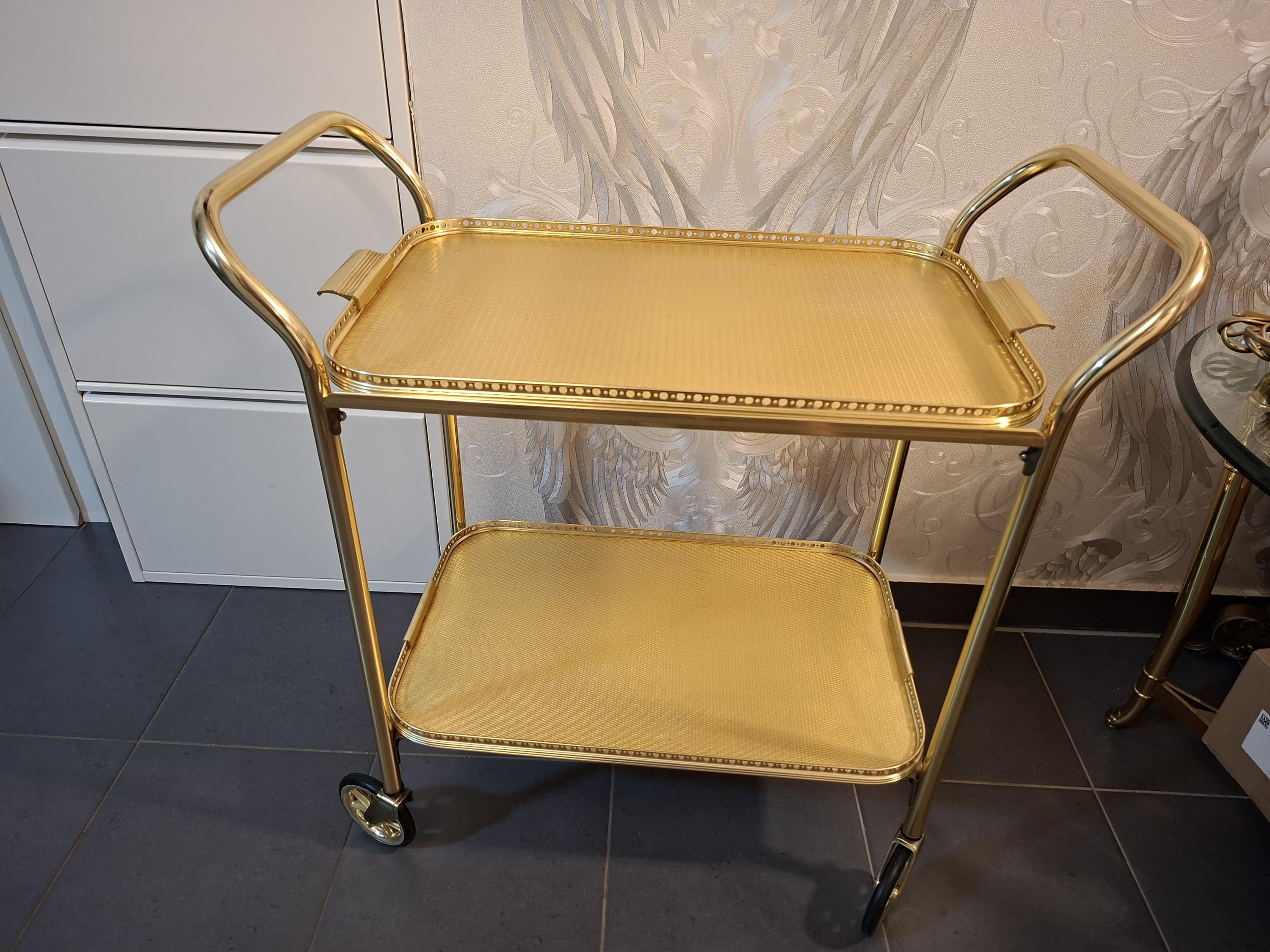 Heldense ヴィンテージ バーカート ティートロリー マホガニー×真鍮 Antique vintage tea cart - Etsy 日本