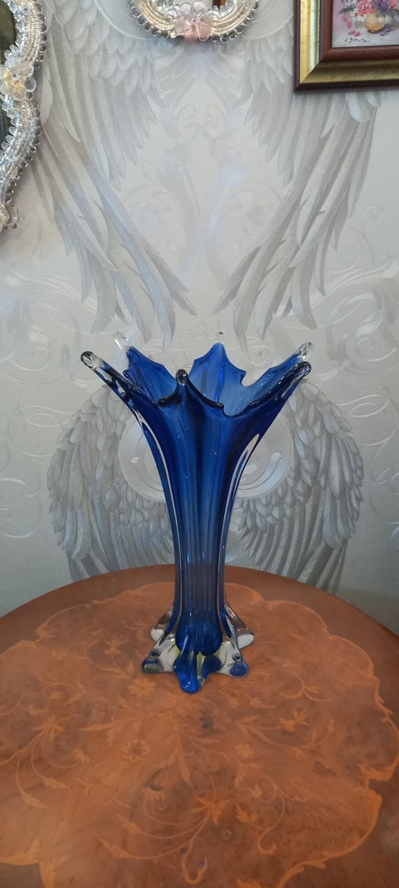 ヴィンテージ ムラーノ花瓶 ウランガラス - Etsy 日本