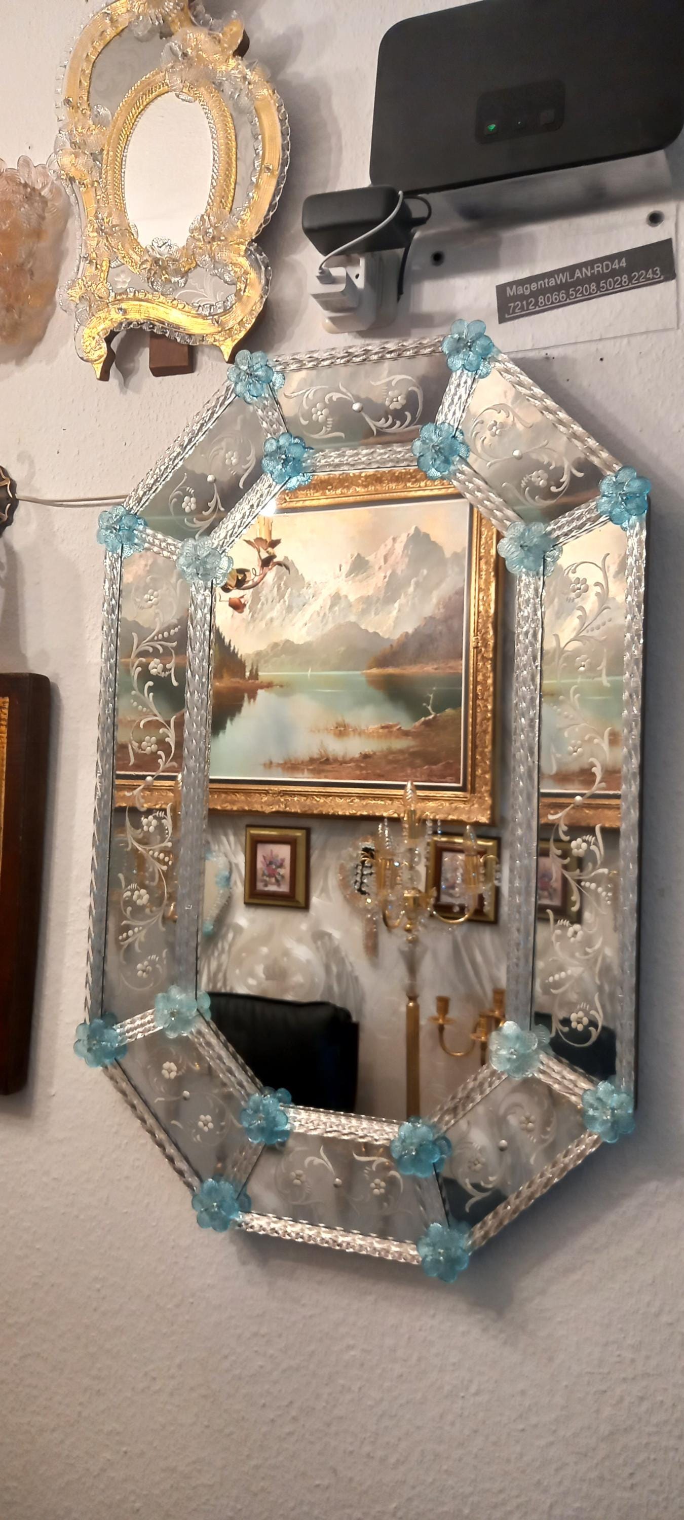 ヴィンテージベネチアンミラー - オリジナルムラーノガラス - Etsy 日本