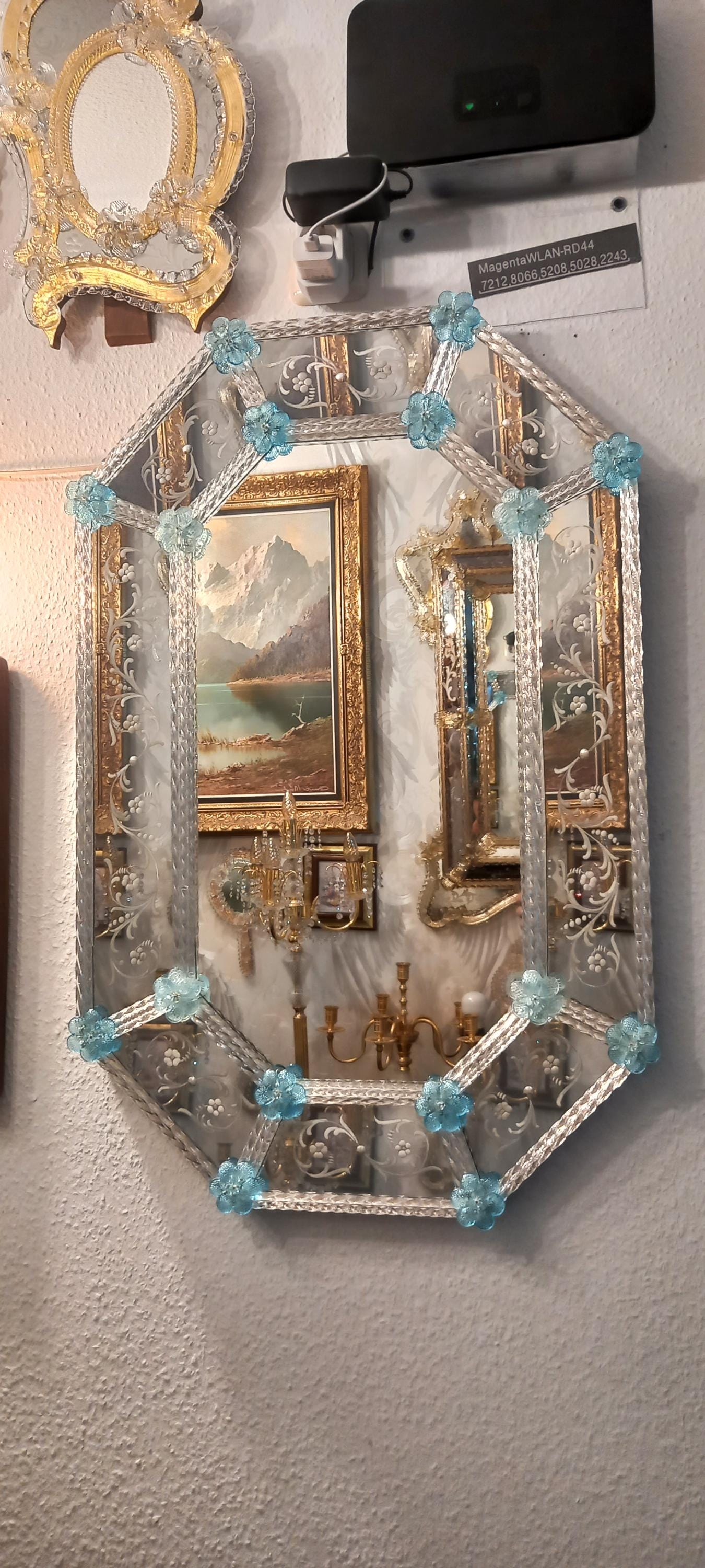 ヴィンテージベネチアンミラー - オリジナルムラーノガラス - Etsy 日本