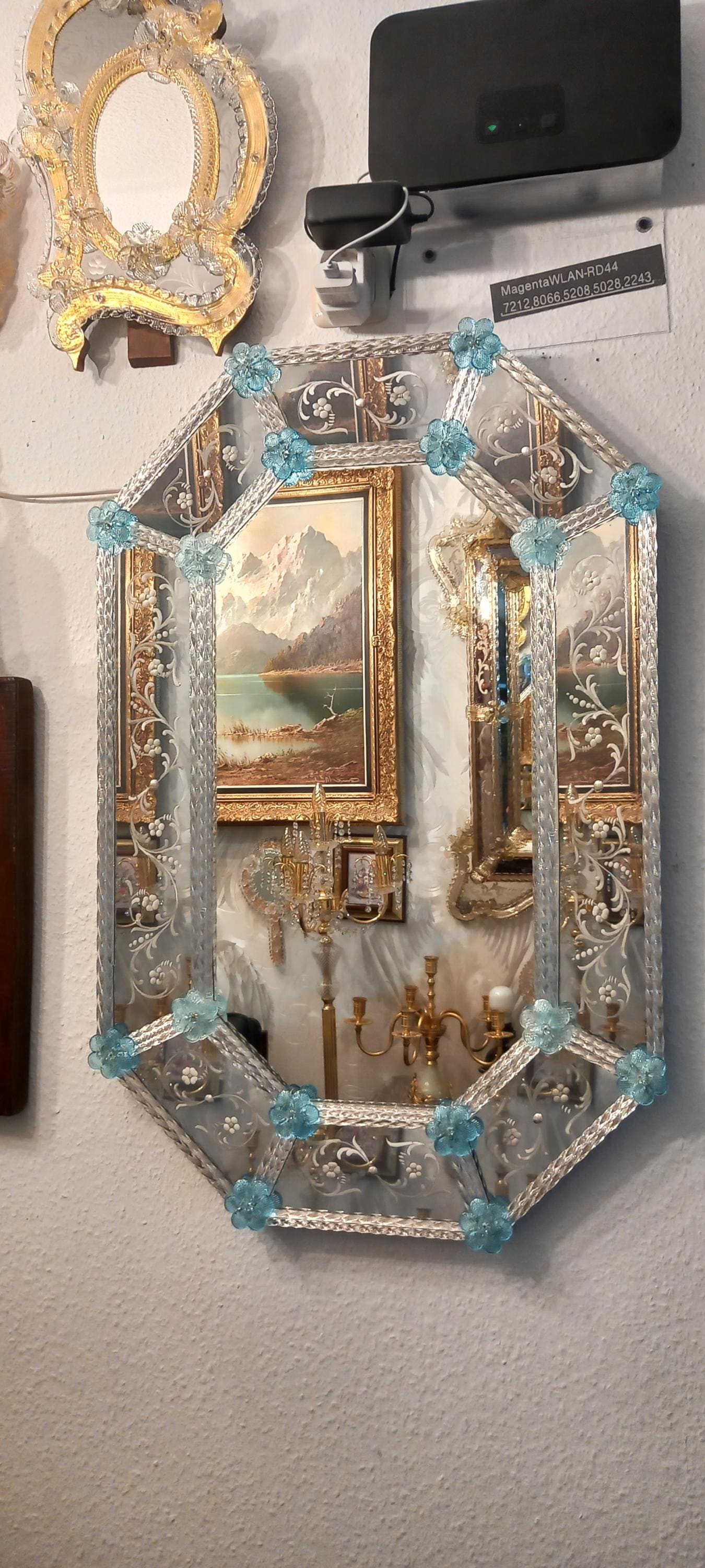 ヴィンテージベネチアンミラー - オリジナルムラーノガラス - Etsy 日本