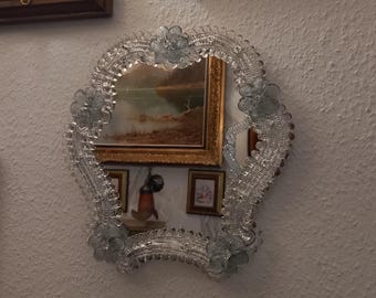 Vintage Venetian mirror, Murano glass