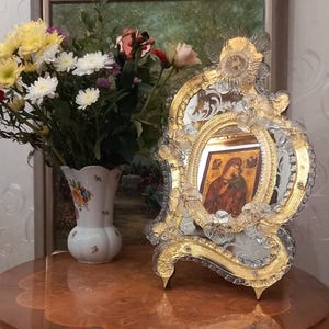 Antique Venetian Mirror Murano Glass