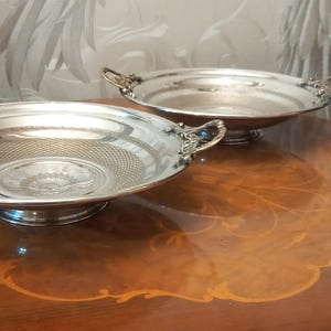 Antique silver-plated bowl centerpiece