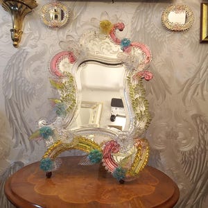 Antique Venetian Mirror Murano Glass