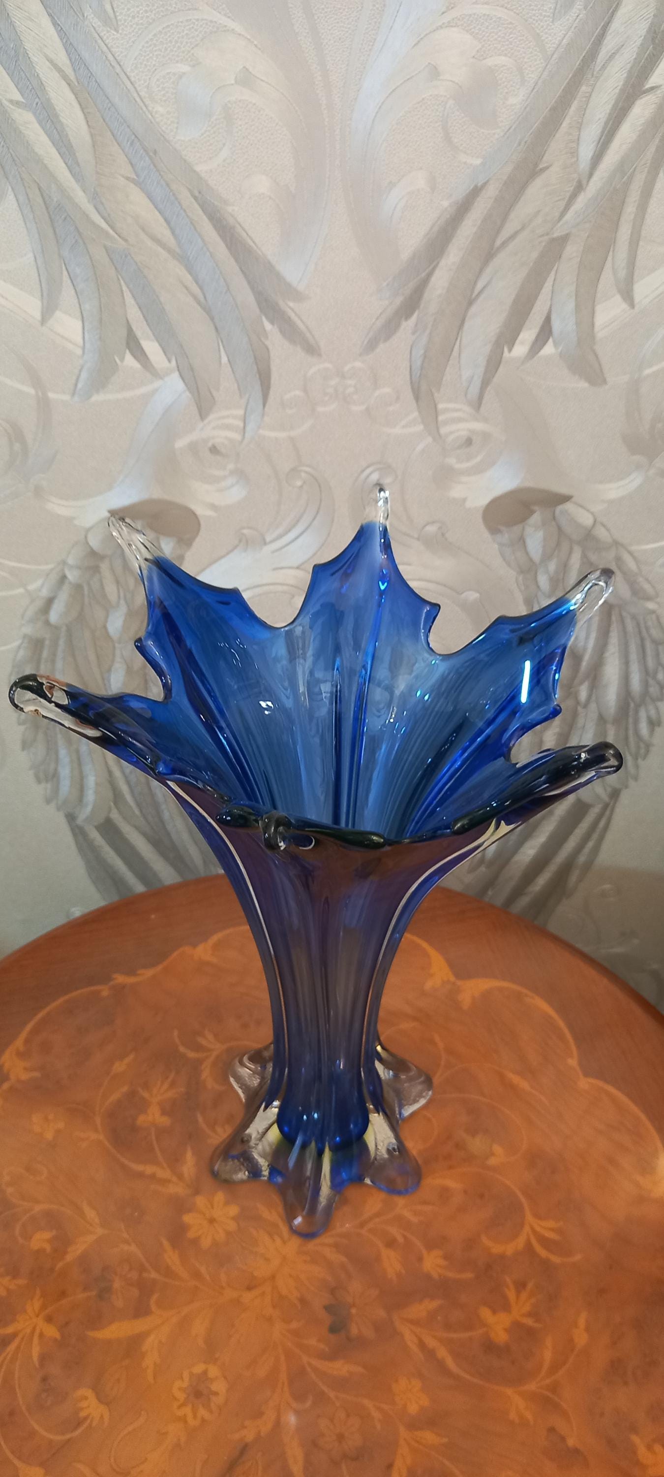 ムラーノ ウランガラス 花瓶 ヴィンテージ 希少品 ムラーノ ウラン