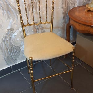 Vintage Chiavari brass chair