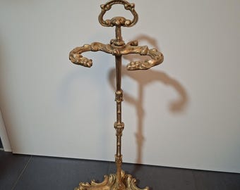 Paragüero antiguo de latón macizo – 58 cm – Barroco / Paragüero antiguo