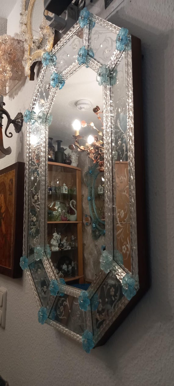 ヴィンテージベネチアンミラー - オリジナルムラーノガラス - Etsy 日本