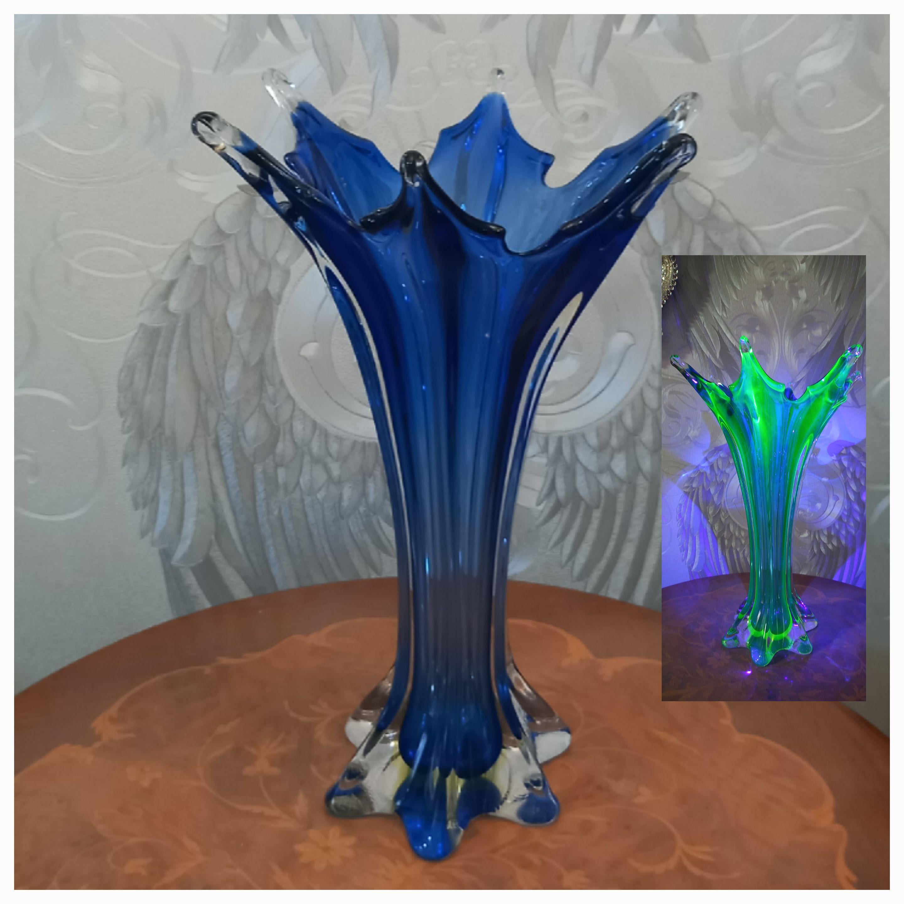 ムラーノ ウランガラス 花瓶 ヴィンテージ 希少品 ヴィンテージ