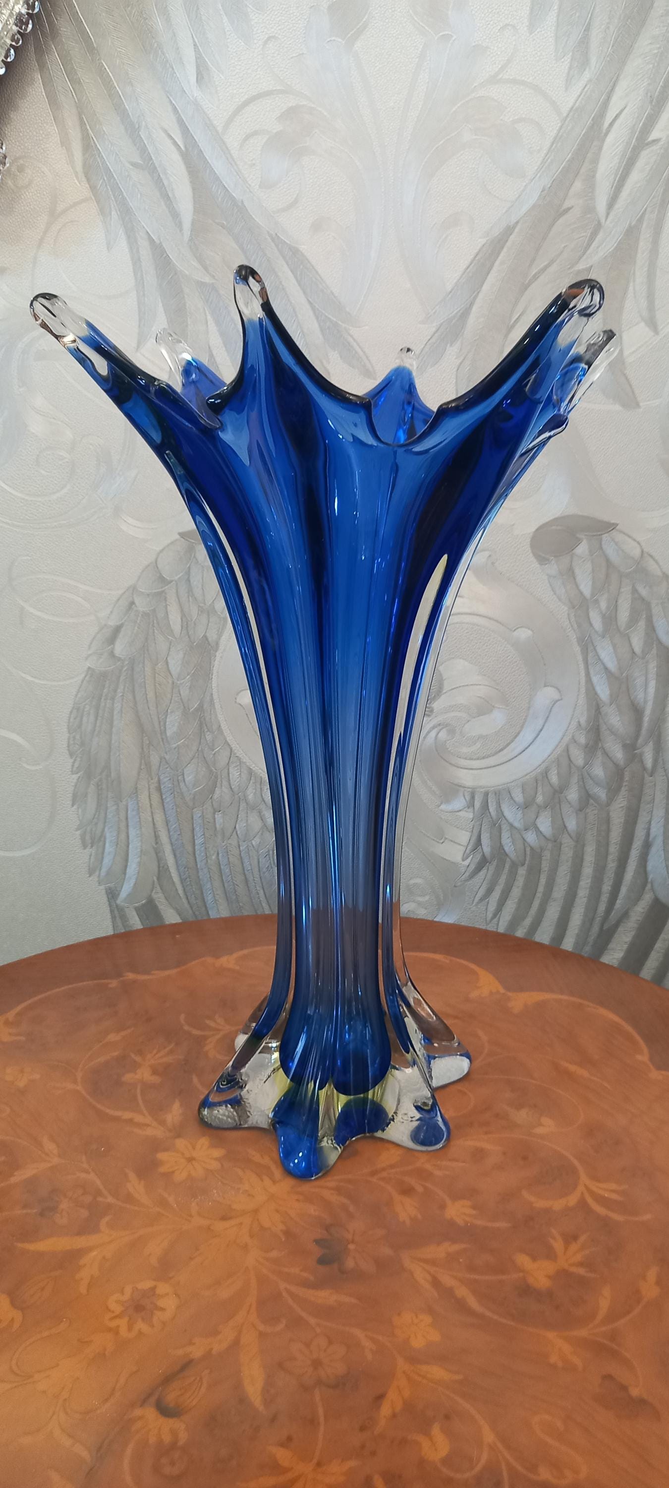 ヴィンテージ ムラーノ花瓶 ウランガラス - Etsy 日本