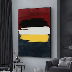 canvas wall art red abstract painting prints modern home artwork decoration, extra large wall art design, framed canvas ready to hang