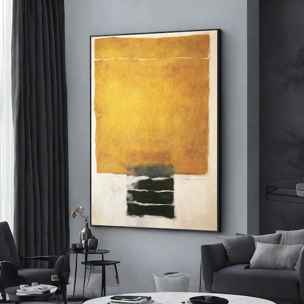 modern abstract schilderdoek, grote abstracte canvaskunst, gouden schilderdoek, extra groot muurkunstontwerp, ingelijst canvas klaar om op te hangen