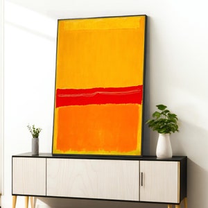 Mark Rothko Yellow Orange Red Canvas Wall Art,Mark Rothko Reproduction, Abstract Canvas Wall Art, Expressionism Painting, Ready to Hang