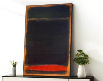 Mark Rothko Dark Red Canvas Print, Minimal Wall Decor, Abstract Art, Rothko Poster