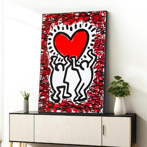 Valentines Gift Canvas Art - Romantic Wall Decor for Couples, Hand-Painted Love Scenery, Perfect Couple&#39;s Gift