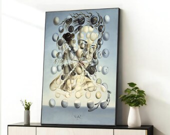 Salvador Dali Inspired Wall Art - &quot;Galatea with Spheres&quot; Canvas Print, Perfect Gift for Home Decor & Art Collectors