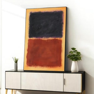 Mark Rothko Canvas Print, Minimal Wall Decor, Abstract Art, Modern, 3 Color Poster
