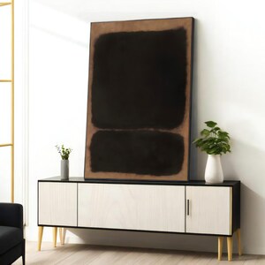 Mark Rothko Canvas Print, Minimal Abstract Wall Decor, Black Poster, Art for Walls