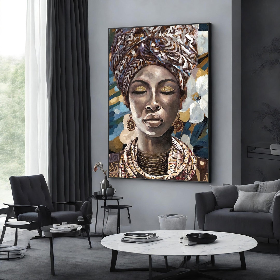 African Canvas Art Africa Canvas African Girls Ethnic Etsy