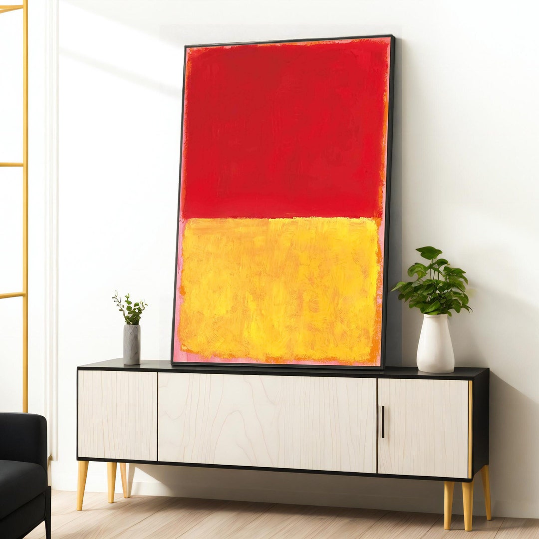Mark Rothko Red and Yellow Canvas Painting, Mark Rothko Expressionism ...