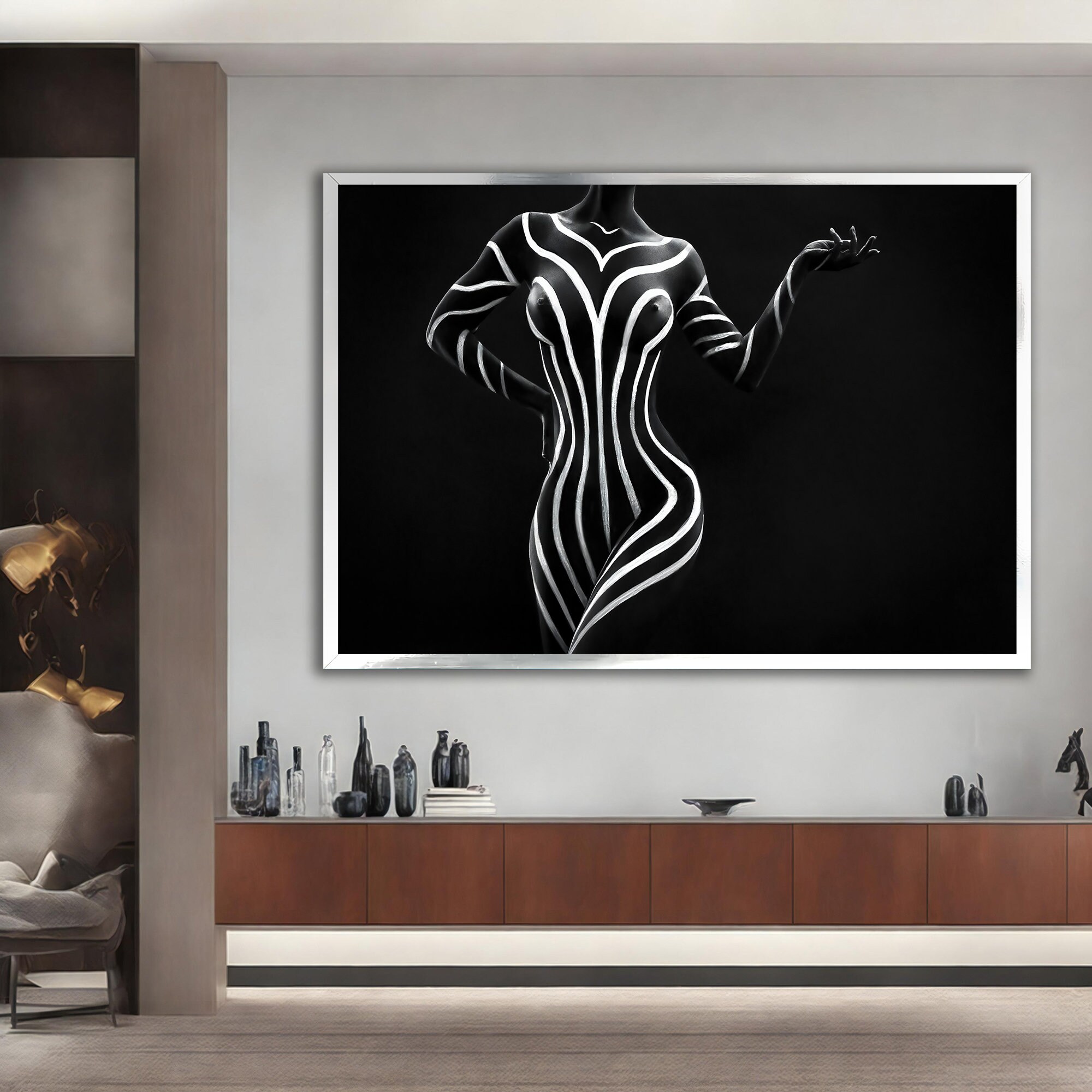 Nude Painting Decoration, Nude Art Women Painting Original, Extra Large ...