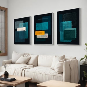 Mark Rothko Set Of 3 Canvas Print Art Reproduction, Best Seller Mark Rothko Reproduction, Abstract Canvas Wall Art, Modern Minimal Art