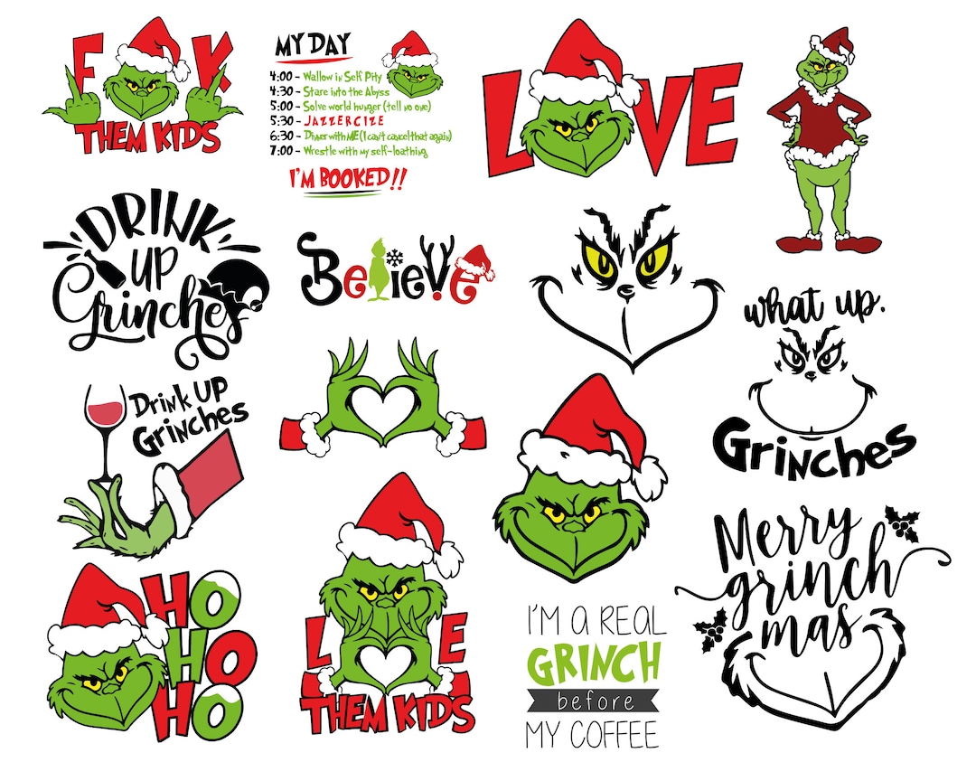 Christmas Svg Bundle, Merry Grinchmas Svg, Christmas Cricut, Svg for