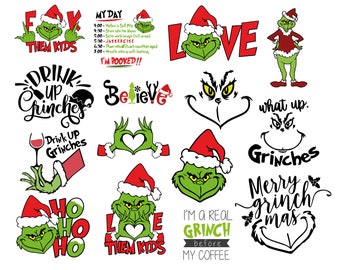 Christmas svg Bundle, Merry  Grinchmas svg, Christmas cricut, svg for cricut, svg cut files, digital files, Instant Download, png, svg