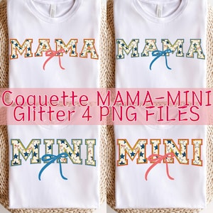 Mama Mini Png Bundle, Mother&#39;s day png, Mama Png, Mini Png, 4th of July Png, Coquette Bow Png, Patriotic Mama Png, Gift for her, Png